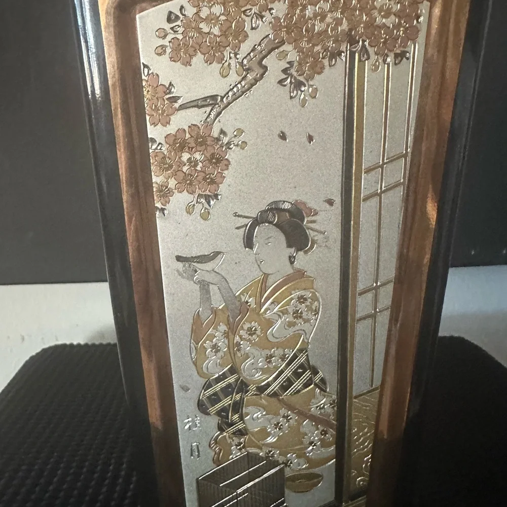 Chokin Art Vase by Hara 4 Seasons Gilded Geisha